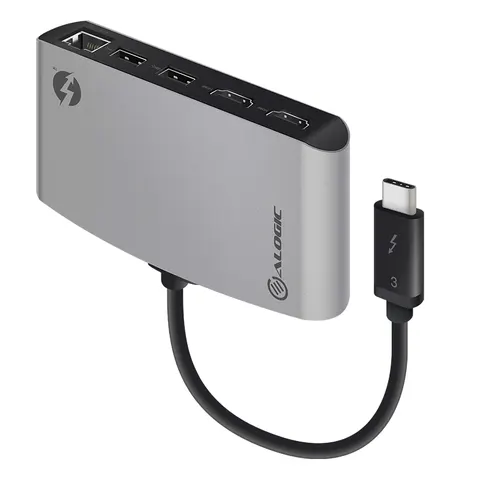 ALOGIC ThunderBolt 3 Dual HDMI PORTABLE Docking Station with 4K - Spac – image 1