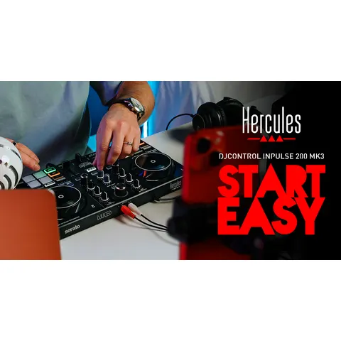 Hercules DJControl Inpulse 200 MK3. Headphone connectivity: 3.5 mm. Power supply type: USB. Width: 320 mm Depth: 195 mm Height: 49 mm. Cables included: USB – image 1