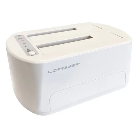 LC-Power Dockingstation USB 3.2 2,5"/3,5" SATA/SSD (White) – Bild 1