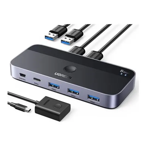 UGREEN CM662 USB 3.0 KVM Switch 1C3A – Grau – Bild 1