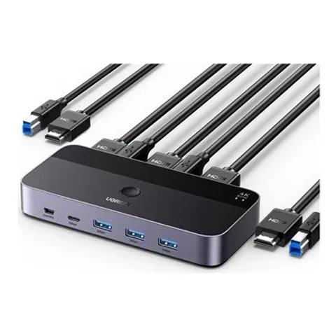 Przełącznik Kvm Ugreen Cm664 Hdmi Switch 2W1 Czarny – zdjęcie 1
