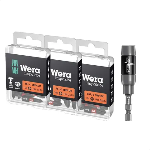 Wera 851/1 PH 31 Piece Impaktor Phillips Screwdriver Bit Set – image 1