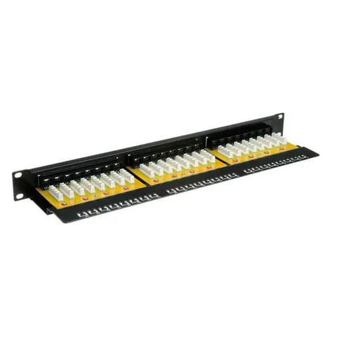VALUE Cat.6/Class E 19" Patch Panel. 24 Ports. UTP black – image 1