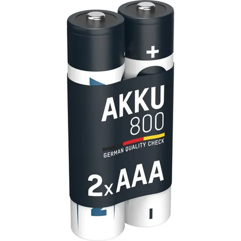 ANSMANN NiMH Akku maxE, Micro (AAA) 800 mAh, 2er Blister – Bild 1