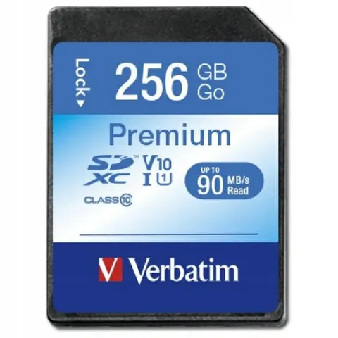 Verbatim SDXC UHS-1 geheugenkaart / 256GB – afbeelding 1