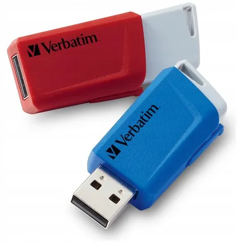 Pendrive Verbatim Store 'n' Click 2 Pieces Multicolour 32 GB – afbeelding 1
