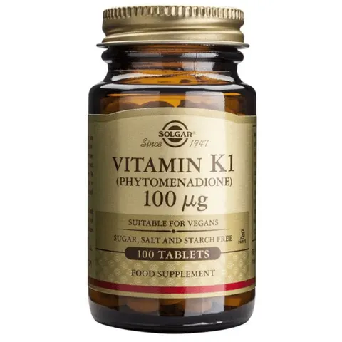 Solgar Natural Vitamin K 100 mcg 100 Tablets – image 1