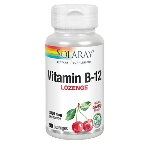 Solaray Vitamin B12 2000 mcg 90 Tablets – image 1