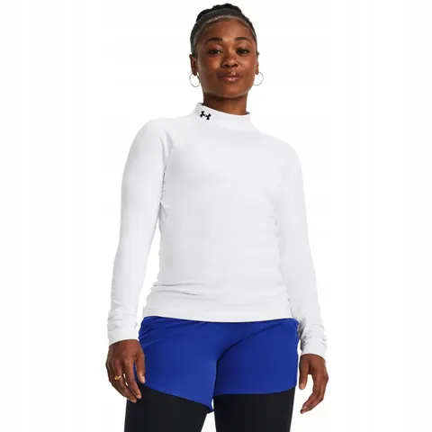 Under Armour Authentics Mockneck - Wit/ Zwart – 411801 – afbeelding 1