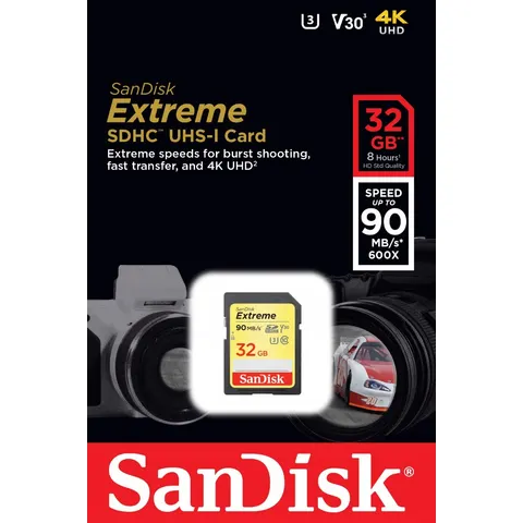 SanDisk Extreme SDHC 32GB - 90MB/s - V30 – afbeelding 1