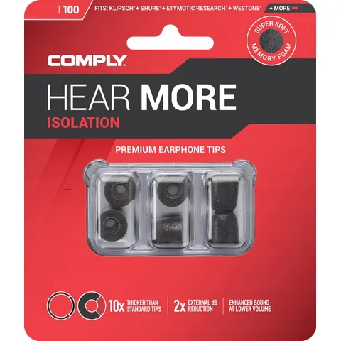 Comply Isolation T-100 S Black – immagine 1