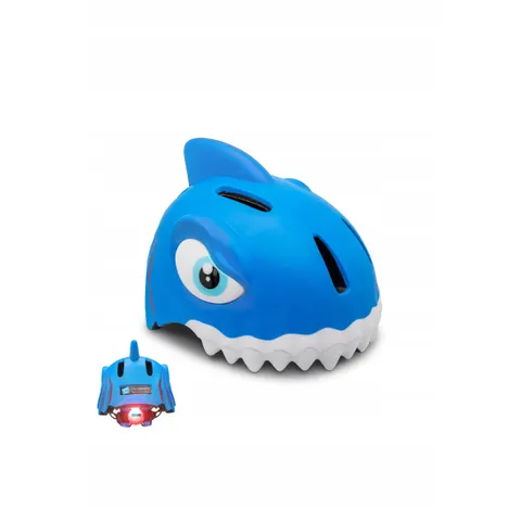 Crazy Safety Shark, casco bici, junior, blu – Blue 49-55cm – immagine 1