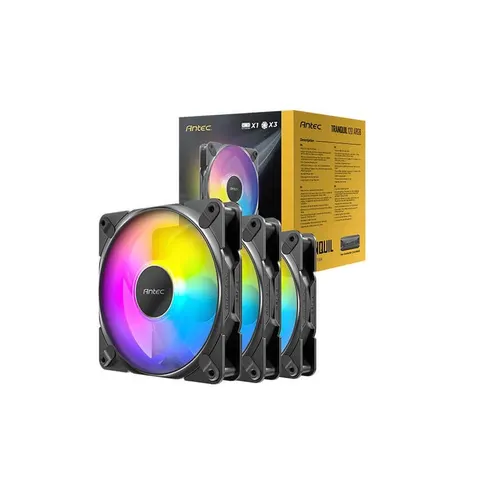 Antec Tranquil 120mm ARGB PWM Case Fan -Black - 3 Pack – image 1