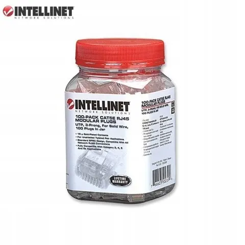 INTELLINET INT 502399 - Conector modular CAT5e, UTP, 3 puntos, 100 uds – imagen 1