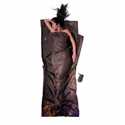 Cocoon TravelSheet inlet silk bruin – afbeelding 1