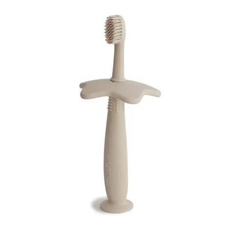 Mushie Training Toothbrush Star - Shifting Sand – afbeelding 1