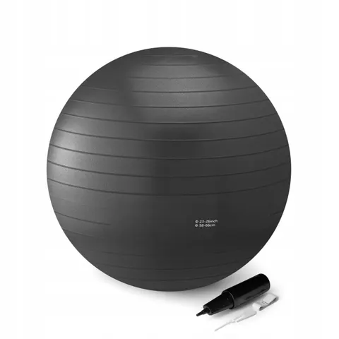 Amazon Basics Yoga Piłka do ćwiczeń czarna – zdjęcie 1