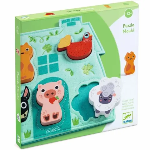 Puzzle bois relief Mouki - Djeco – image 1