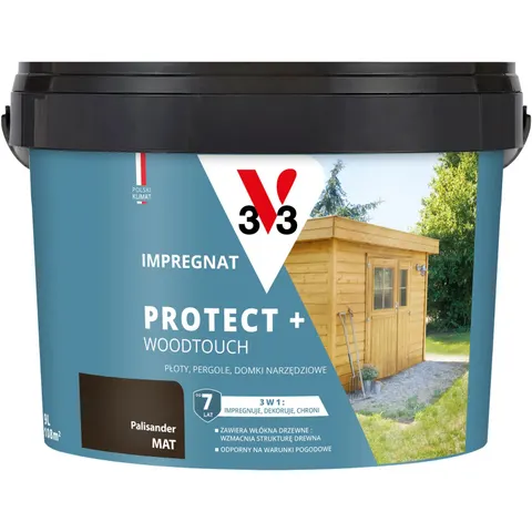 V33 Impregnat Protect+ palisander 9L – zdjęcie 1