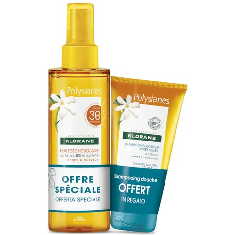 Klorane Spray Aceite Solar SPF30 + Champú After Sun 75 ml – imagen 1