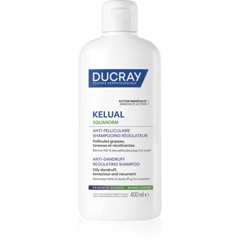 Ducray Kelual Squanorm Vette Roos Regulerende Behandeling Shampoo 400 ml – afbeelding 1
