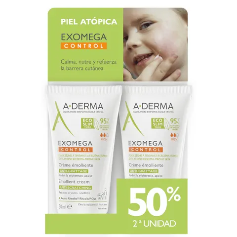 A-DERMA Pack Exomega Crema 2x50ml – imagen 1