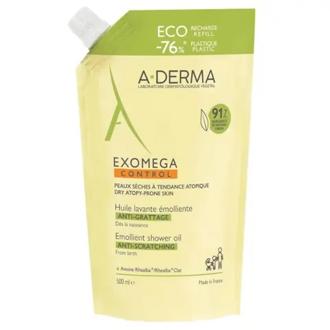 A-DERMA Exomega Control Eco Recarga Aceite de Ducha 500ml – imagen 1