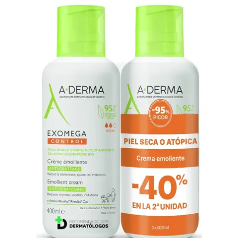 A-DERMA Exomega Control Crema 2x400ml – imagen 1