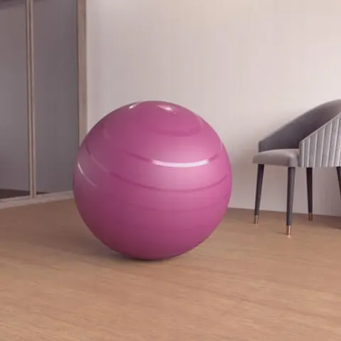 Gym ball taille 3 résistant 75 cm, rose – image 1