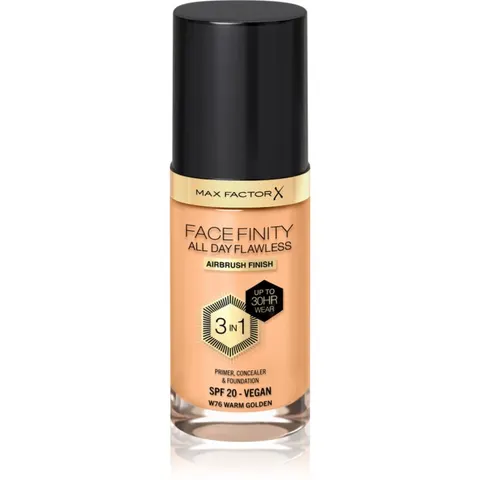Max Factor Facefinity 3 in 1 Primer Concealer & Foundation W76 Warm – image 1