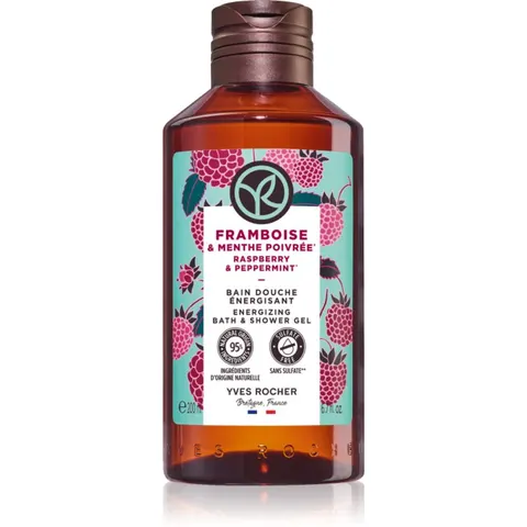 Yves Rocher Bain de Nature Douchegel Raspberry & Mint 200 ml – afbeelding 1