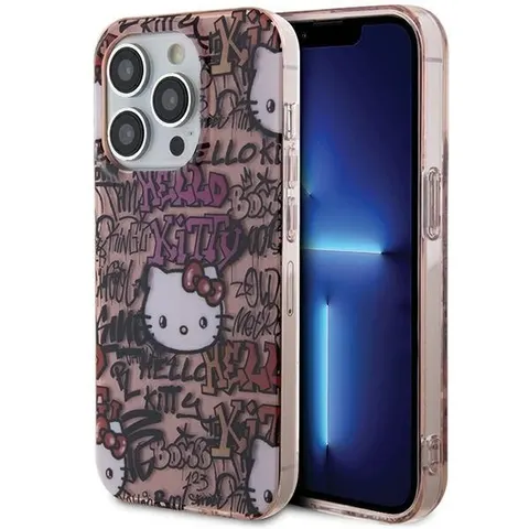 Hello Kitty Serie - iPhone 13 Hardcase - Graffiti - Roze - Hello Kitty Design – afbeelding 1