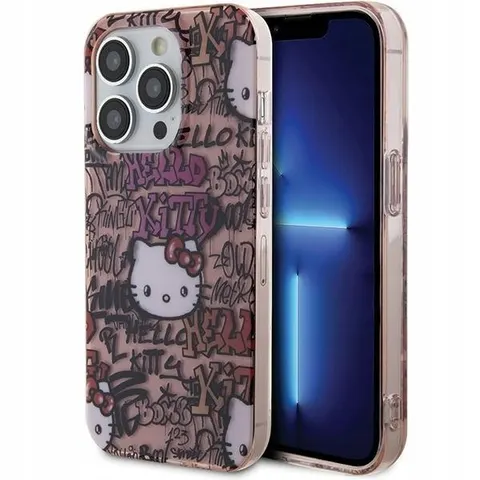 Hello Kitty - Graffiti Hardcase - iPhone 14 Pro - Rood – afbeelding 1