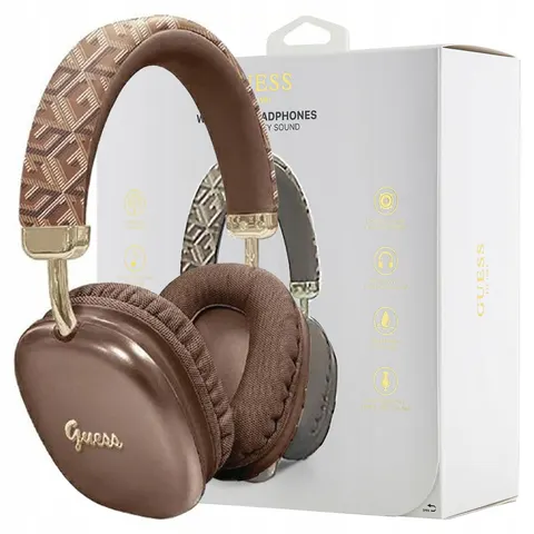 Guess G-Cube Bluetooth Stereo Over-Ear Koptelefoon - Bruin – afbeelding 1