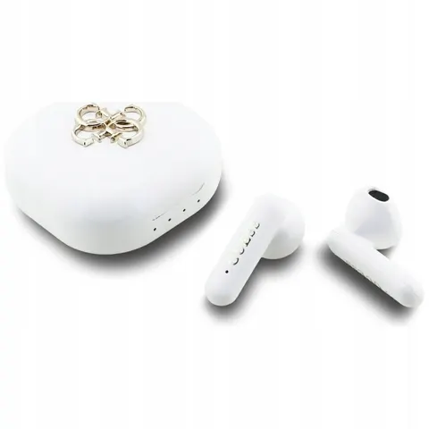 Guess Bluetooth Earbuds - TWS - 4G Metal Logo - Wit – afbeelding 1