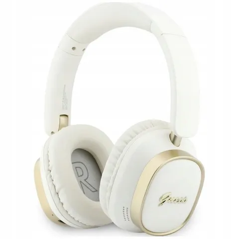 Auricolare Bluetooth Guess Rectangle Metal Script, A2DP, Bianco – immagine 1