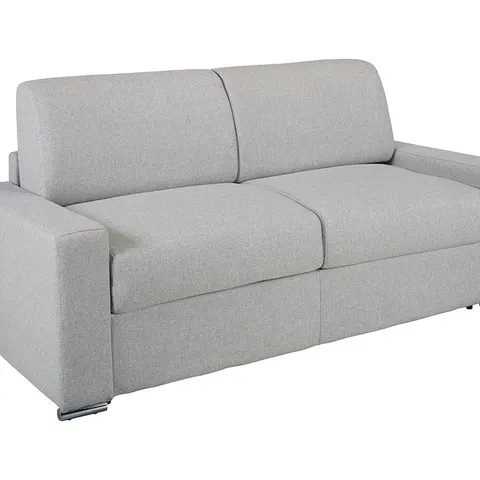 vente-unique.com Canapé convertible polyester 3 places gris 194x99x223cm – image 1