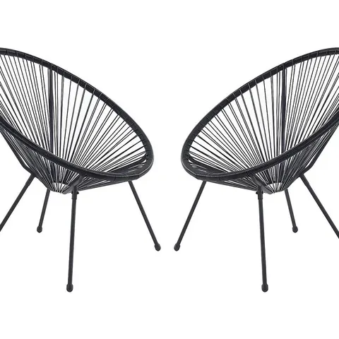 Unique Sillón de jardín resina negro – imagen 1
