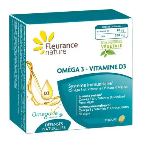 Fleurance Nature Omega 3 Vit. D3 30 Cápsulas – imagen 1