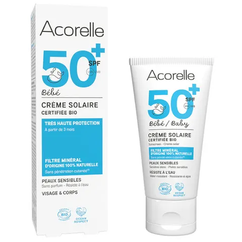 Acorelle Crema Solar Bebé SPF50+ BIO 50ml – imagen 1