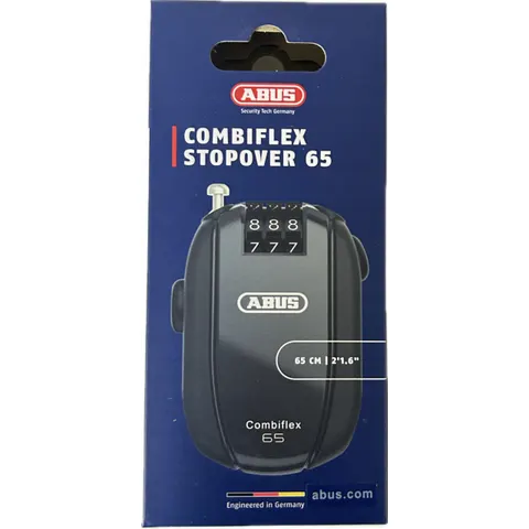 Abus Combiflex™ StopOver 65, lucchetto a cavo, nero – Black 65cm – immagine 1