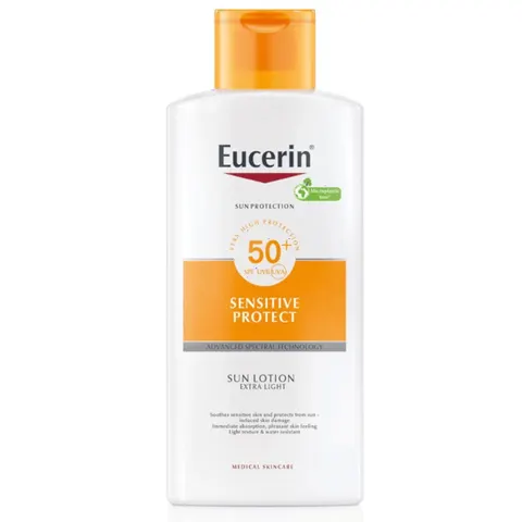 Eucerin Loción Solar Corporal Extra Light SPF50+ 400 ml – imagen 1
