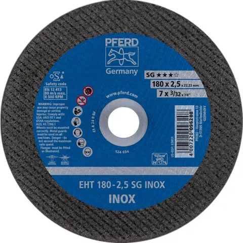 PFERD Disques à tronçonner EHT 180-2,5 SG INOX (61326423) – image 1