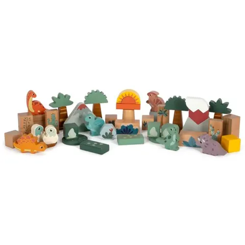 Small Foot Holzbausteine Dino – mehrfarbig – Bild 1