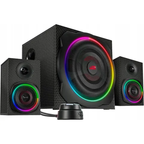 Speedlink GRAVITY CARBON RGB 2.1 Subwoofer System, schwarz – Bild 1