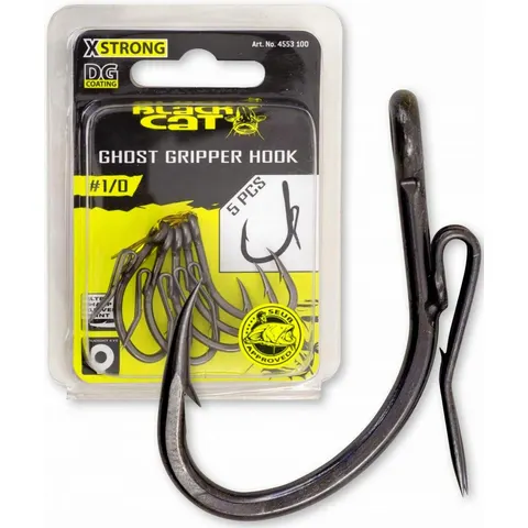 Haczyk pojedynczy Black Cat Gripper Ghost, #3/0 (5szt) – zdjęcie 1