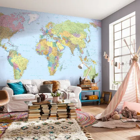 KOMAR Fotomurale World Map, multicolor 368X248 cm – immagine 1