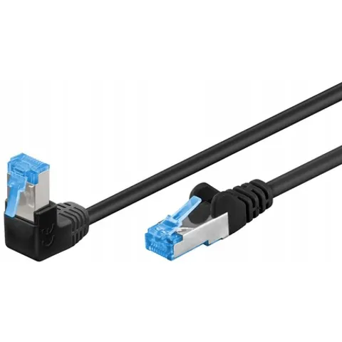 Câble RJ45 Cat6a coudé surblindé 25cm GOOBAY – 515552 – image 1