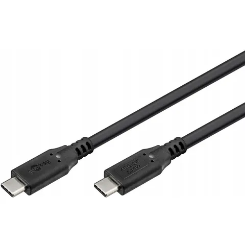 goobay USB4 Kabel 240W 0,5m schwarz – Bild 1