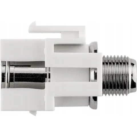 GOOBAY 79933 - Keystone module coax jack / F jack, flush, white – image 1